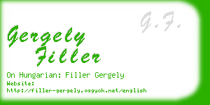 gergely filler business card